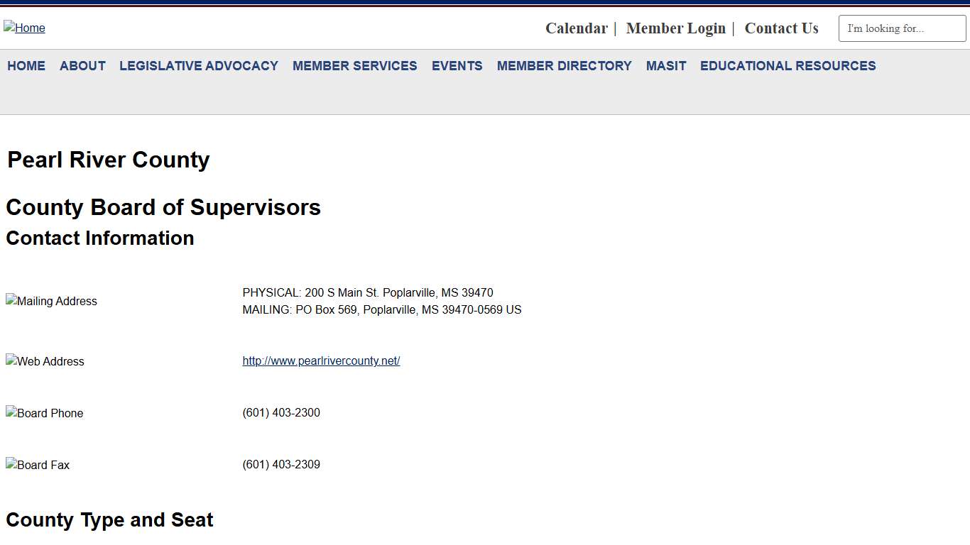 Pearl River County | Mississippi Association of Supervisors