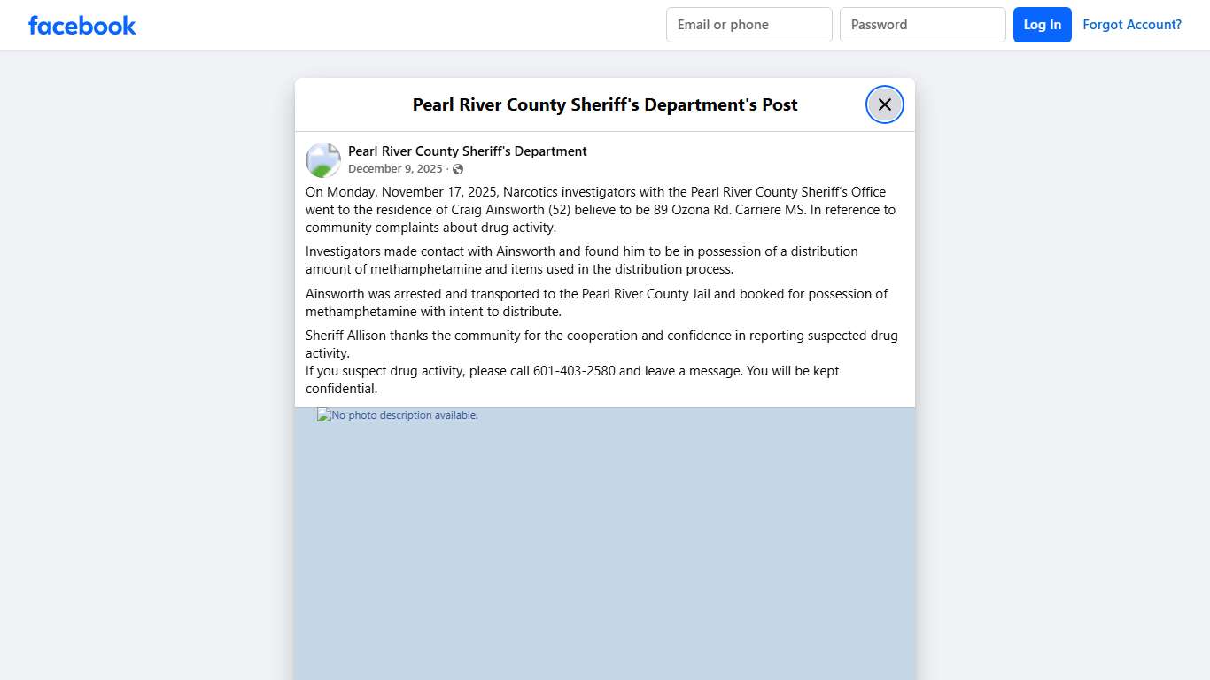 On Monday,... - Pearl River County Sheriff's Department | Facebook